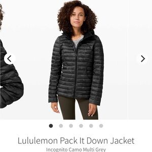 Down jacket with zip off hood